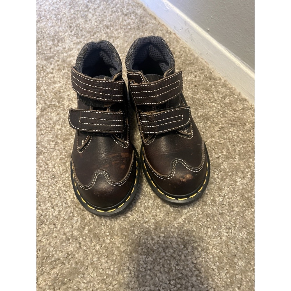 Dr Martens Kids 9852‎ Brown Leather Oxford Shoes 13 Made In England - Picture 3 of 9